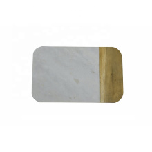 Natural White Marble&Wood Combined Cheese Board